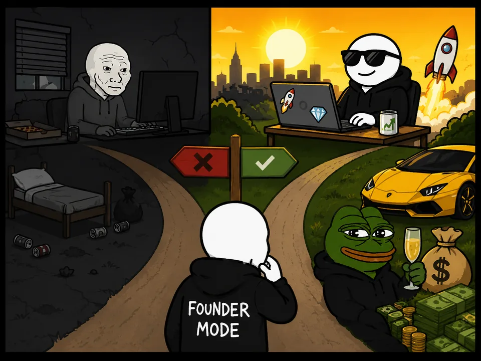 Founder Mode company decision game artwork
