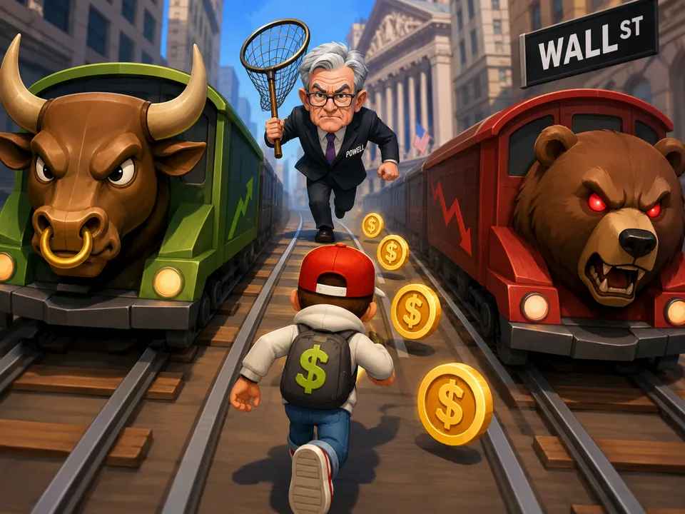 Wallstreet Surfers 3D market runner artwork